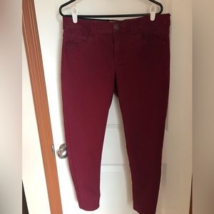 Democracy size 12 dark red jeans.